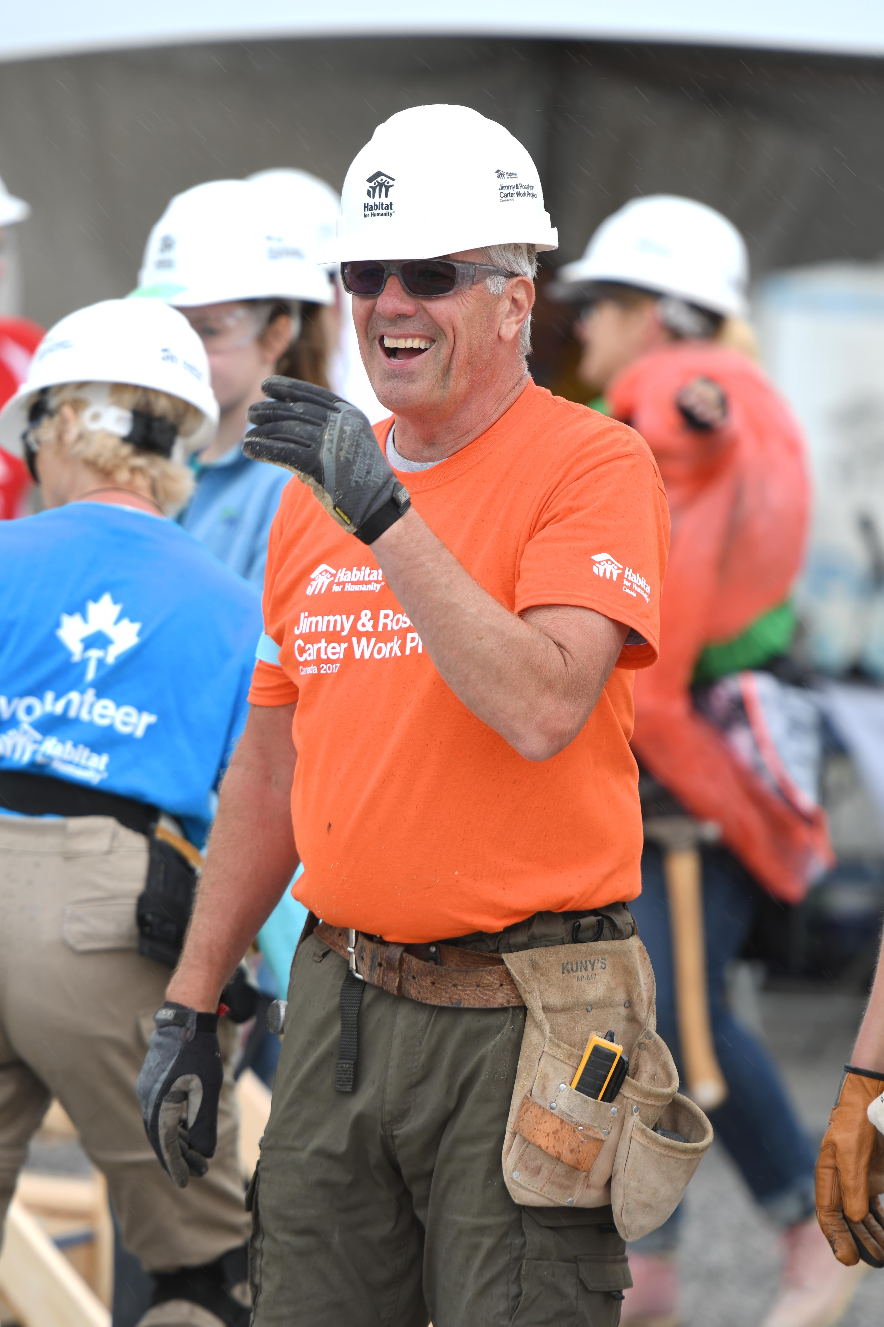 Terry Petkau at the 2017 Habitat for Humanity Carter Work Project.