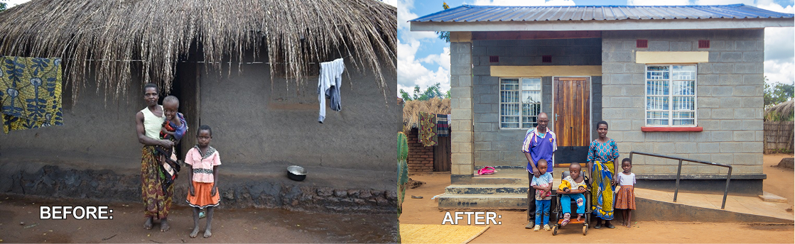 Godfrey's home: before and after