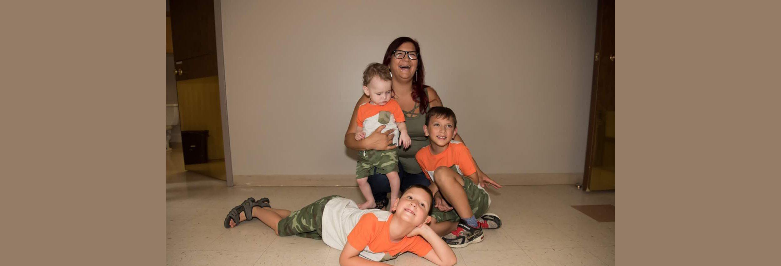 Habitat homeowner Angela and her three boys