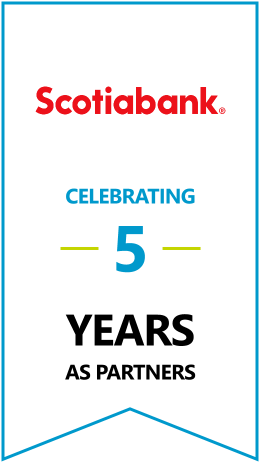 Scotiabank Celebrating 5 Years As Partners Banner