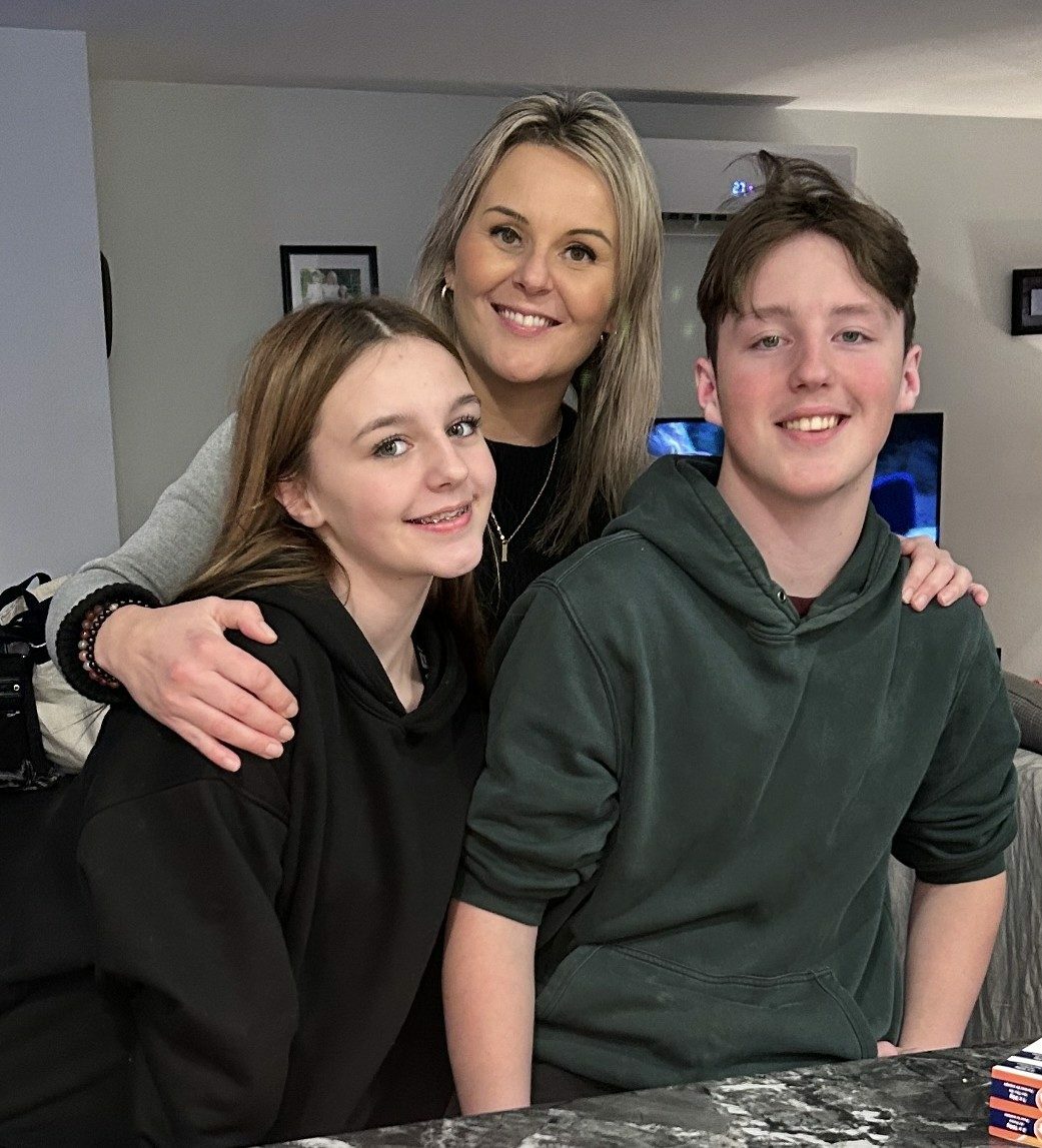 Erica and her children