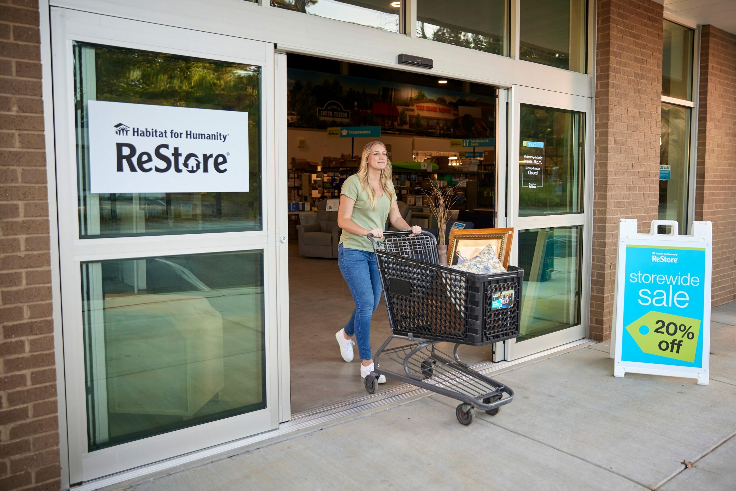 Customer shopping at Habitat ReStore