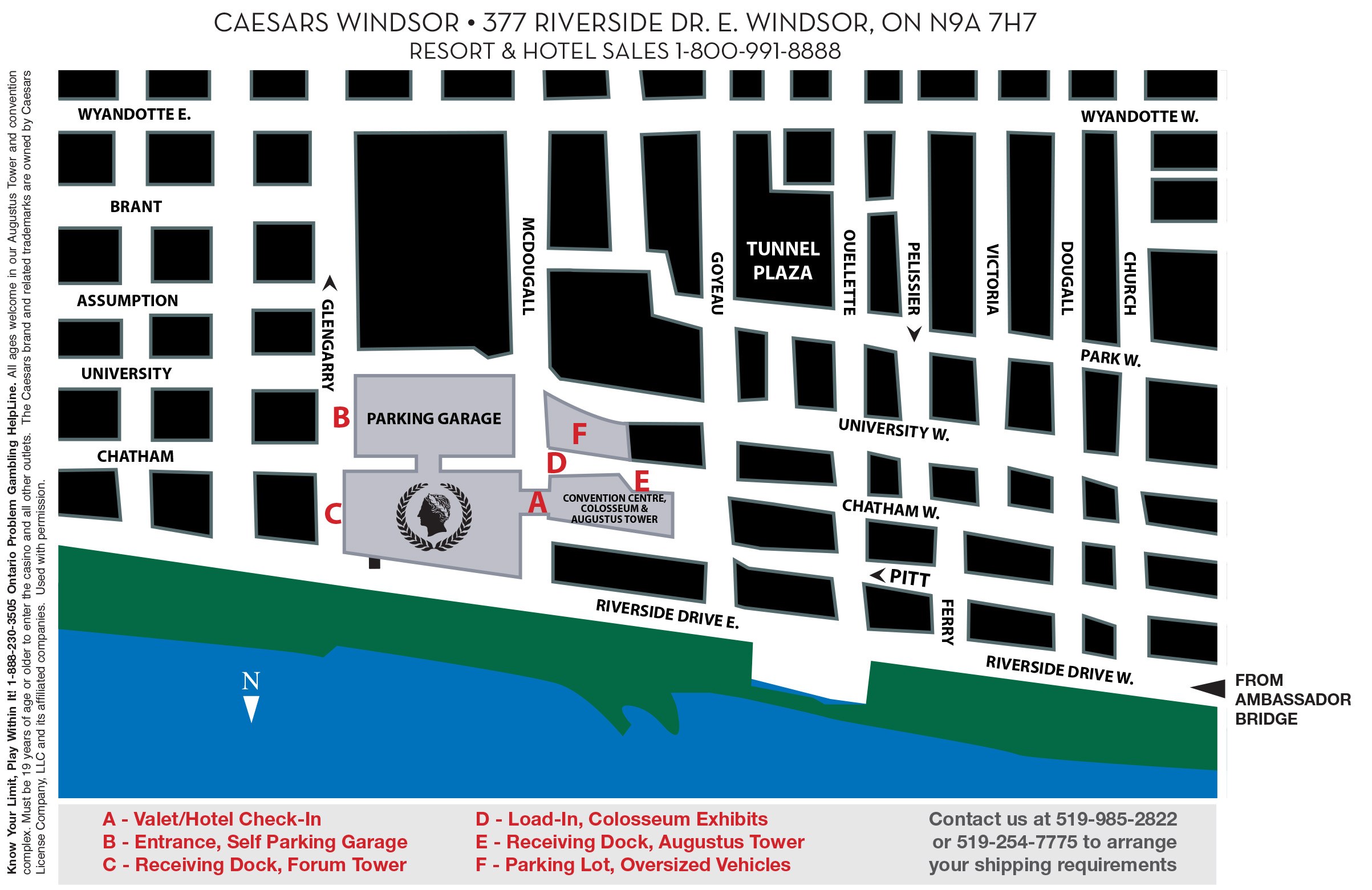 Caesars treet map