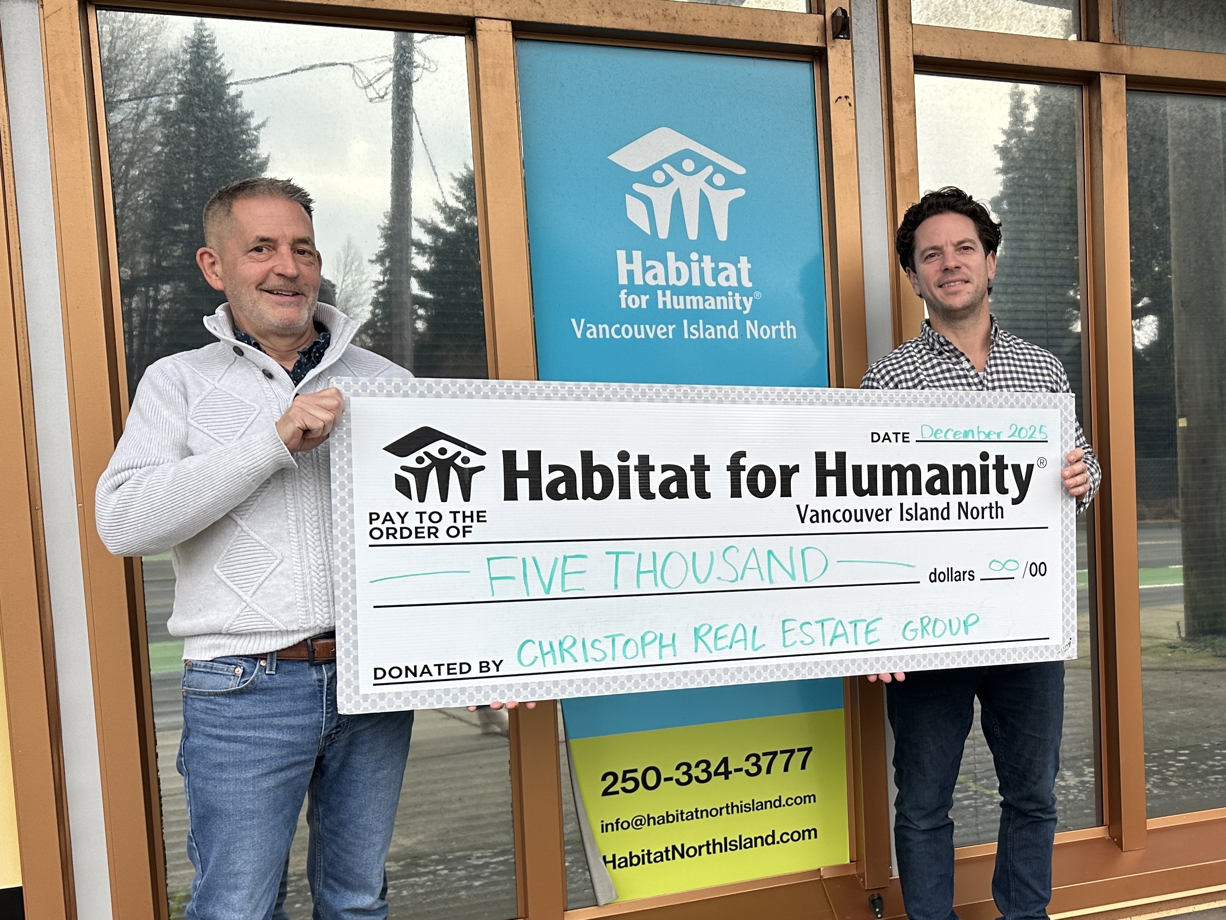 Habitat VIN Executive Director Jeff West & Jakob Christoph